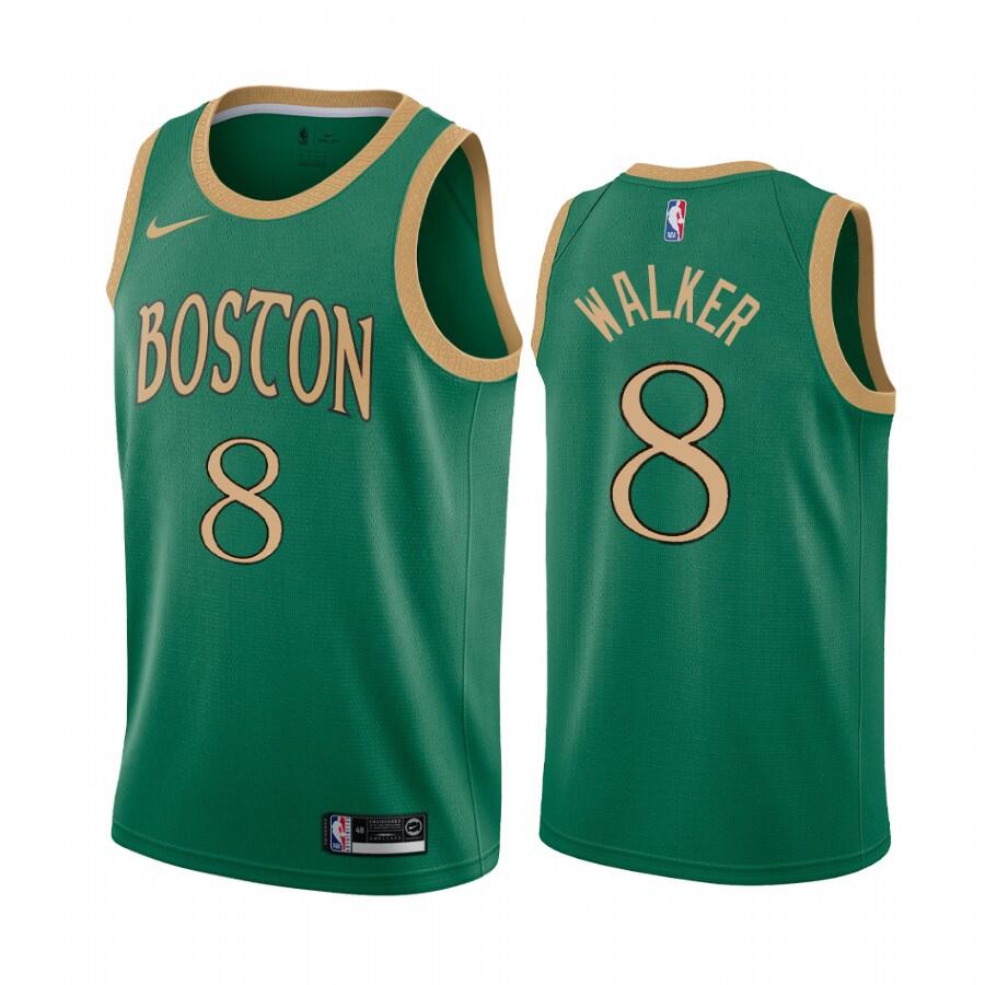 Men's Boston Celtics #8 Kemba Walker Green City Edition Stitched NBA Jersey
